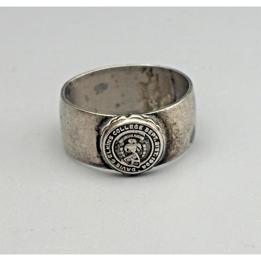 Antique Davis and Elkins College West Virginia Sterling Ring Class 8 RARE